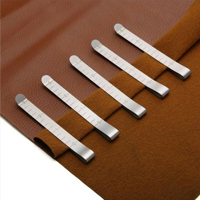 5Pcs/Pack Metal Sewing Crimping Clip Stainless Steel Ruler Measurement Cl.l8
