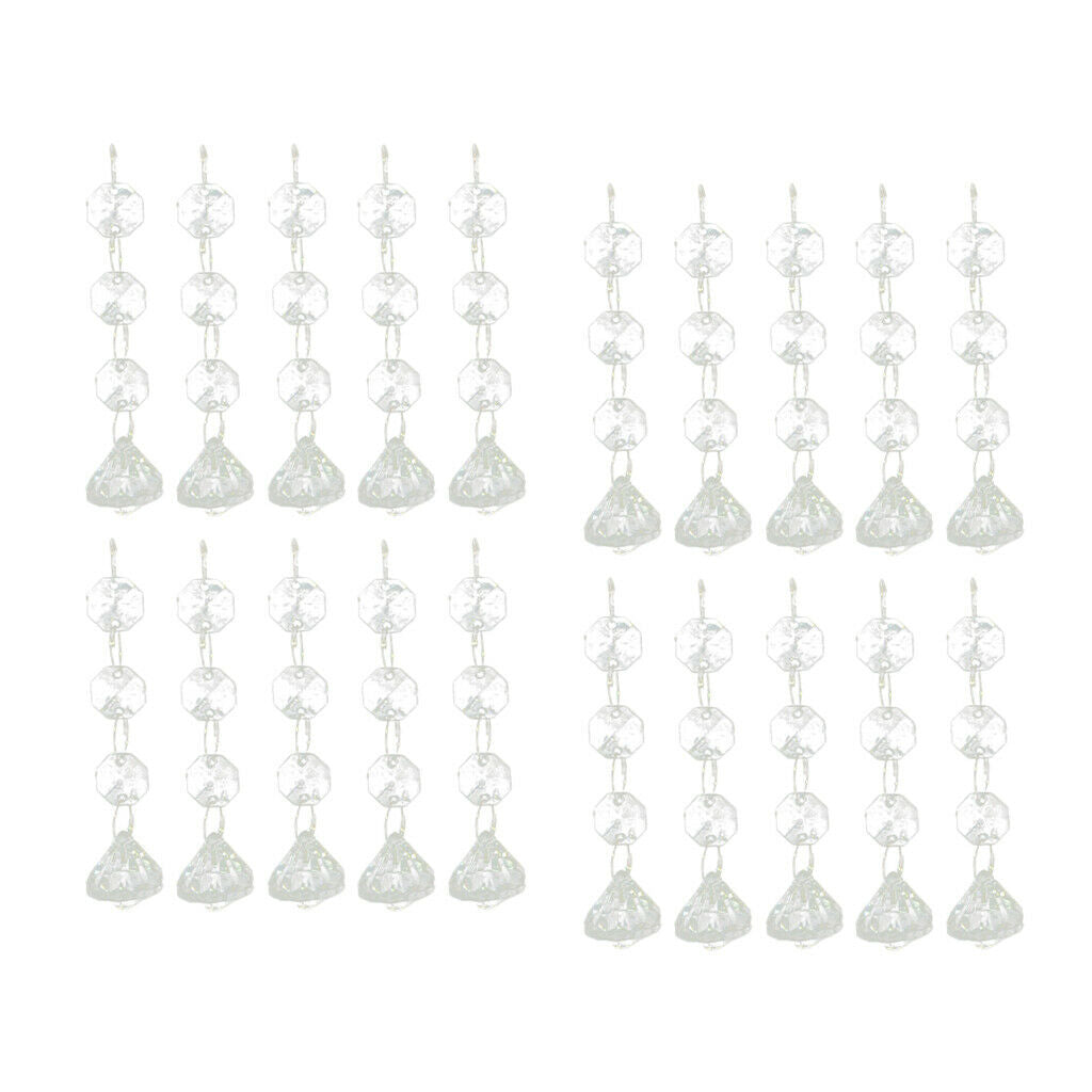 20PCS Christmas Drops Diamond Festival Party Xmas Tree Hanging Decor Pendant