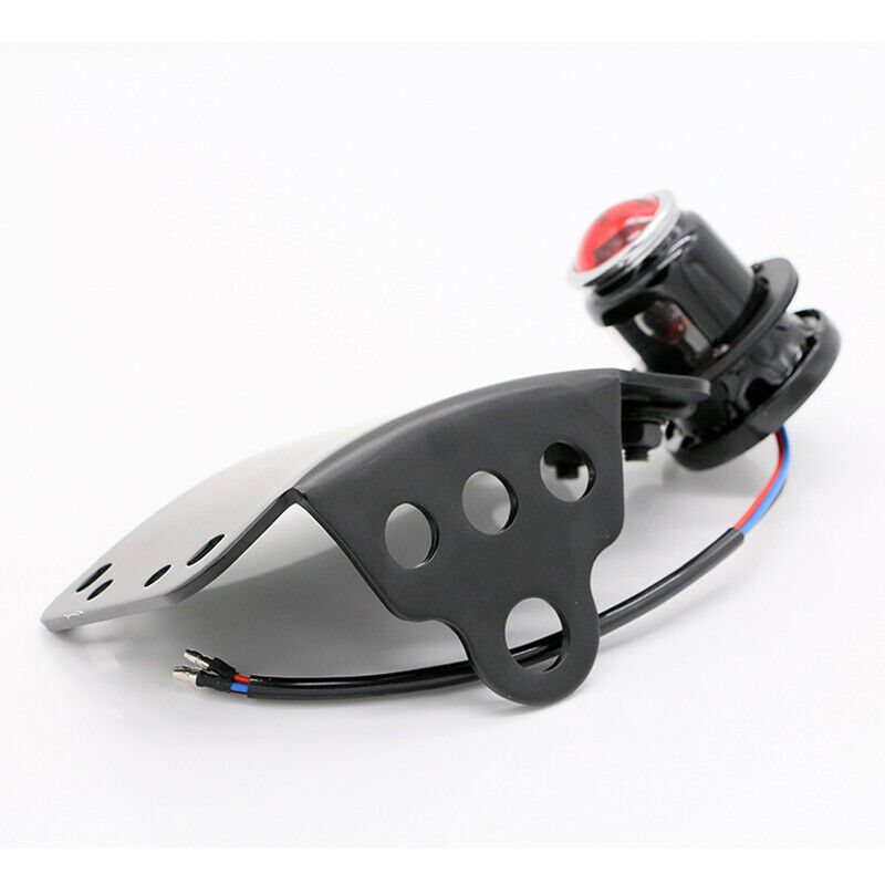Red Indicator Motorcycle LED Cafe Racer Brake License Plate Retro Tail Light