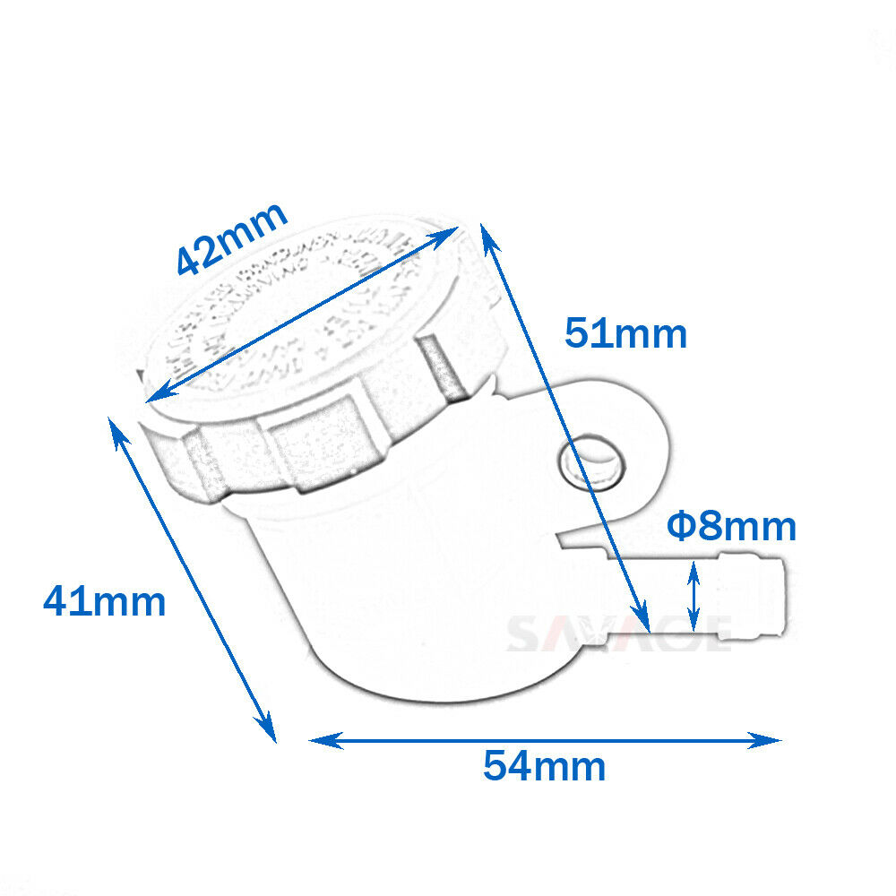 Universal Rear Brake Master Cylinder Fluid Reservoir Tank Oil Cup Motorcycle
