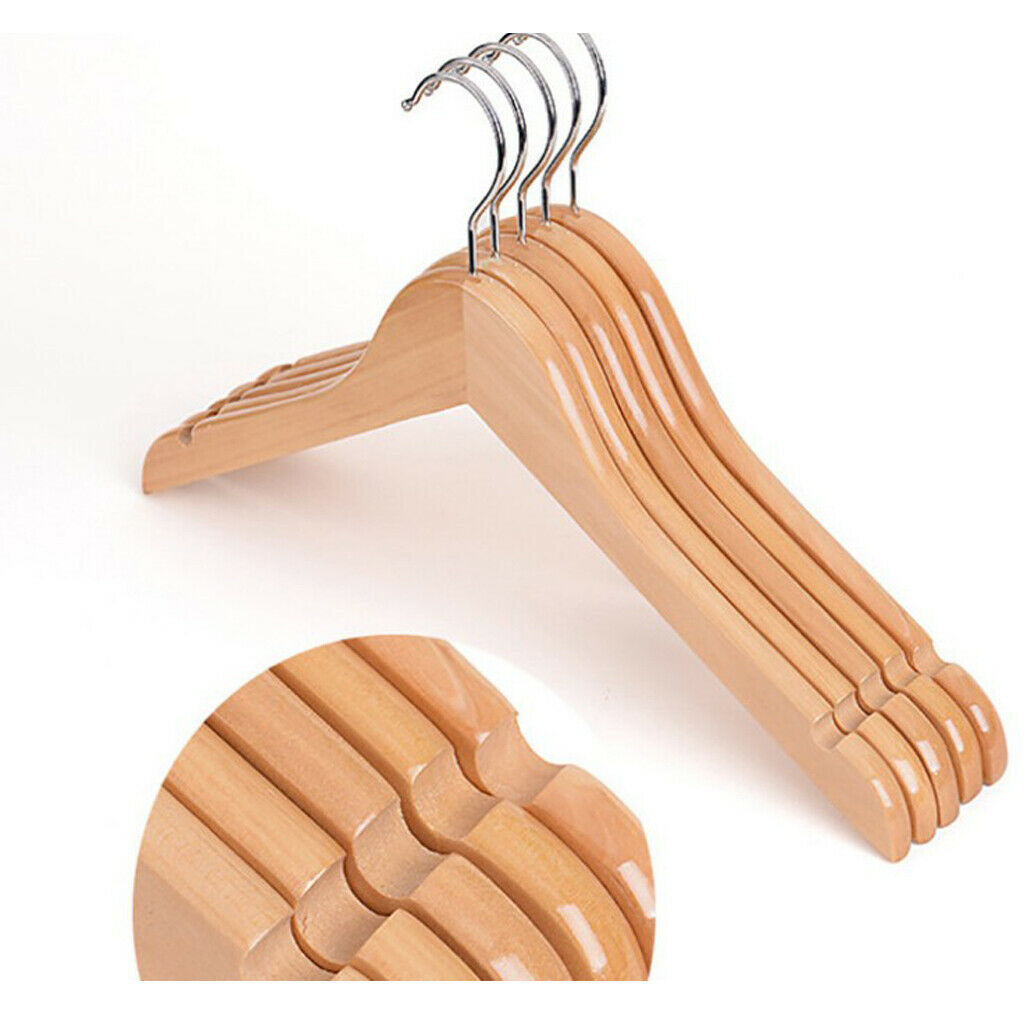 20 Pieces Kids Baby Toddler Wooden Hangers Clothes Coat Hangers Non-slip Bar