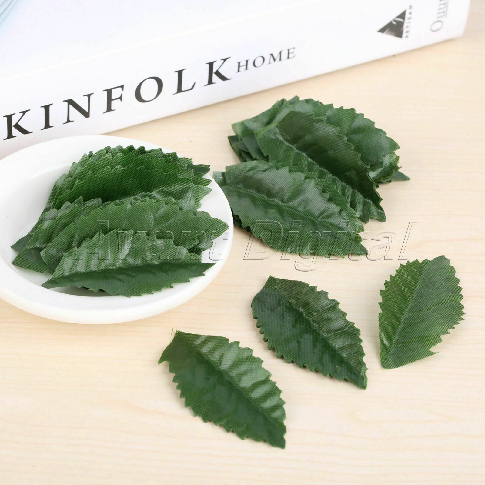 3*6cm Decoration Artificial Rose Flower Leaves Garland Silk Leaf Crafts 100Pcs