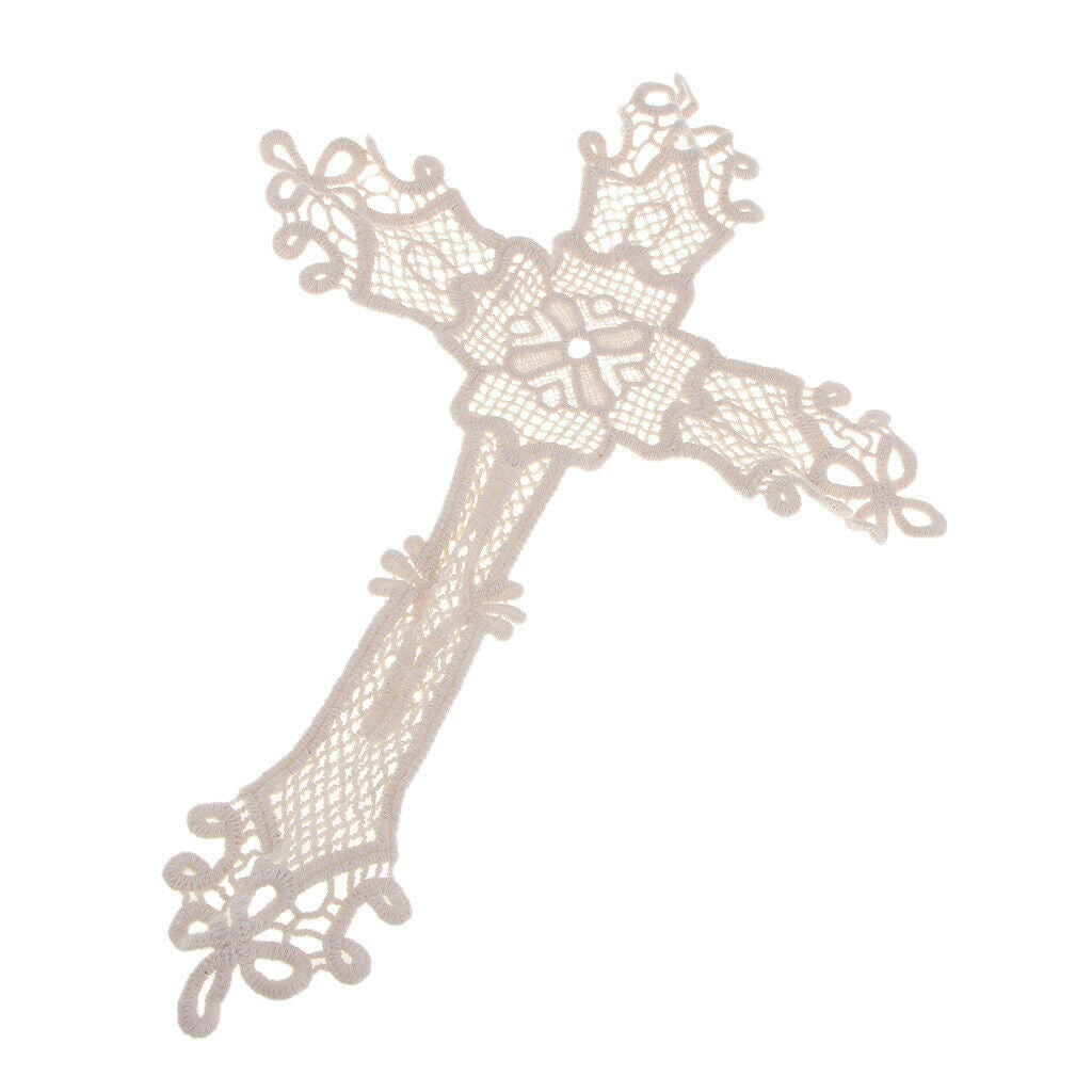 Corss Shape Embroidery Patch Applique DIY Clothing Wedding Dress Bag Decor