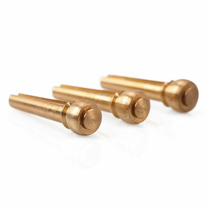 6PC Acoustic Guitar Brass Bridge Pins Brass Cone String Dot Solid String Nails