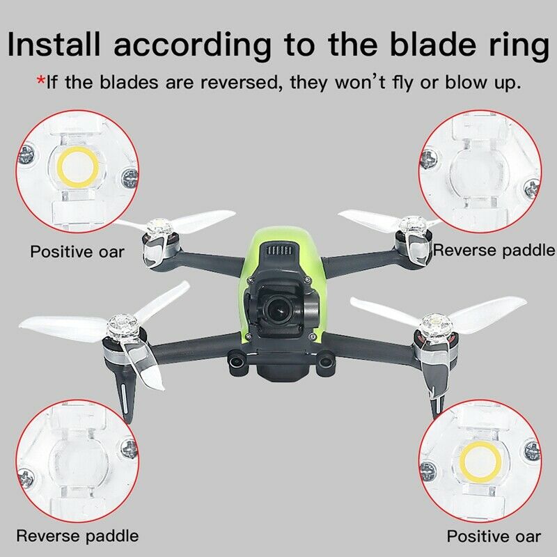4Pcs Aircraft Transparent Blade Propellers PC Blade Propeller for DJI FPV CrosJ8