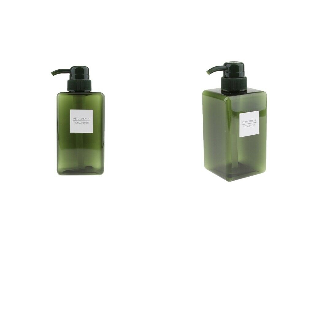 2Pcs Foaming Soap Dispenser Cosmetic Containers Bottle  Dark green 450ml