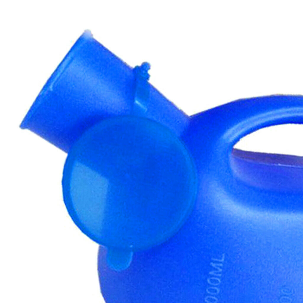 Handheld Portable Mobile Urinal Toilet Bottle  Men use blue 2000ml with lid