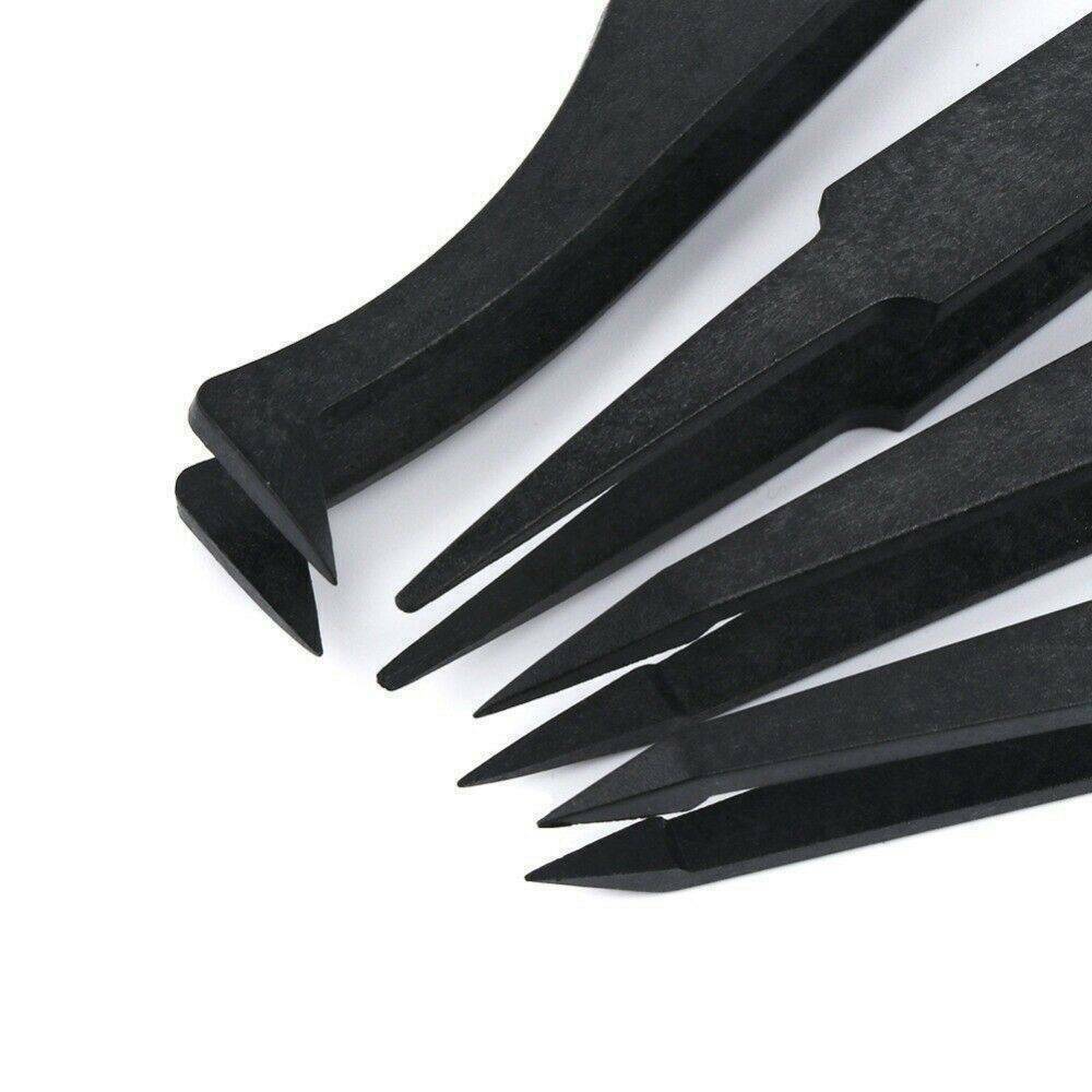 Useful 8PCS Tweezer ESD Anti-static Tweezers Maintenance Repair Plastic Tool Kit