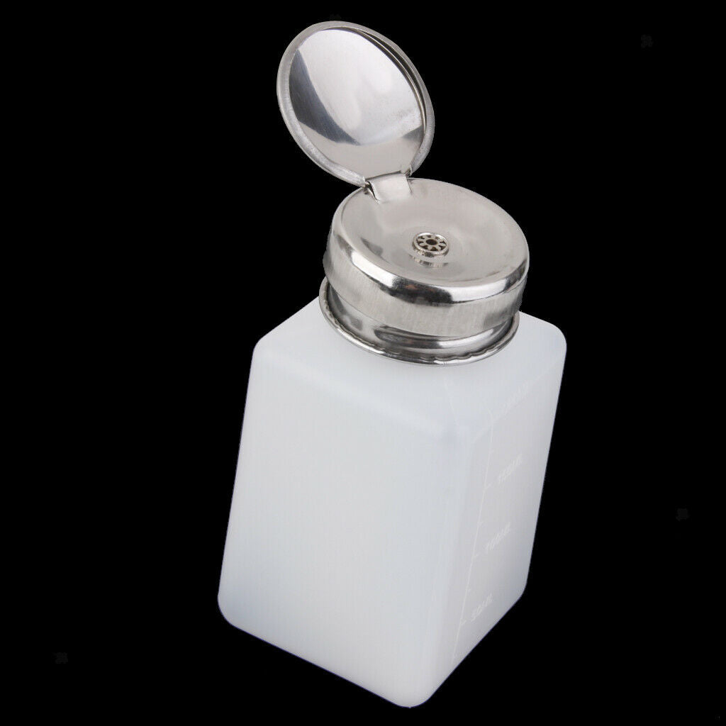 2Pcs 200ml Nail Polish Remover Press Pumping Bottle Lockable Pump Dispenser