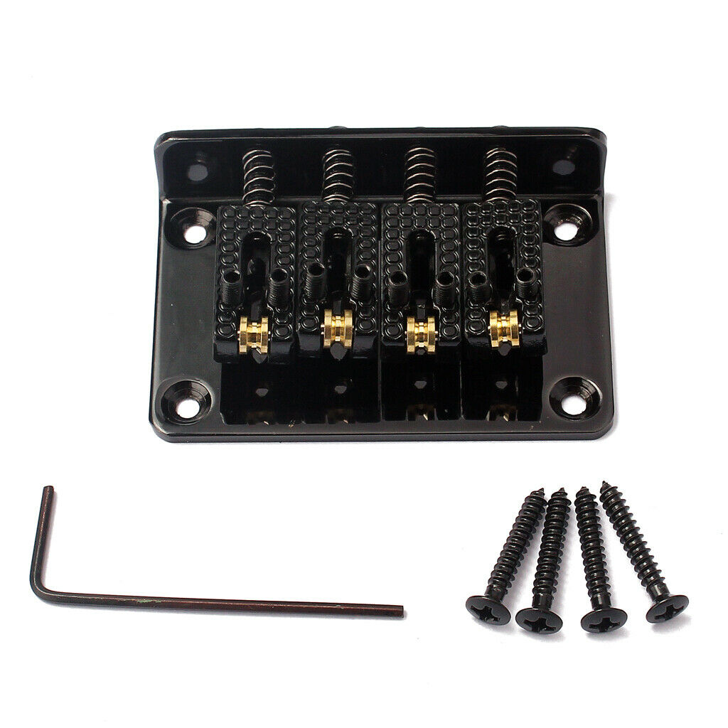 Black 4 String Guitar Bridge for Mandolin Ukulele Cigar Box Guitar Parts