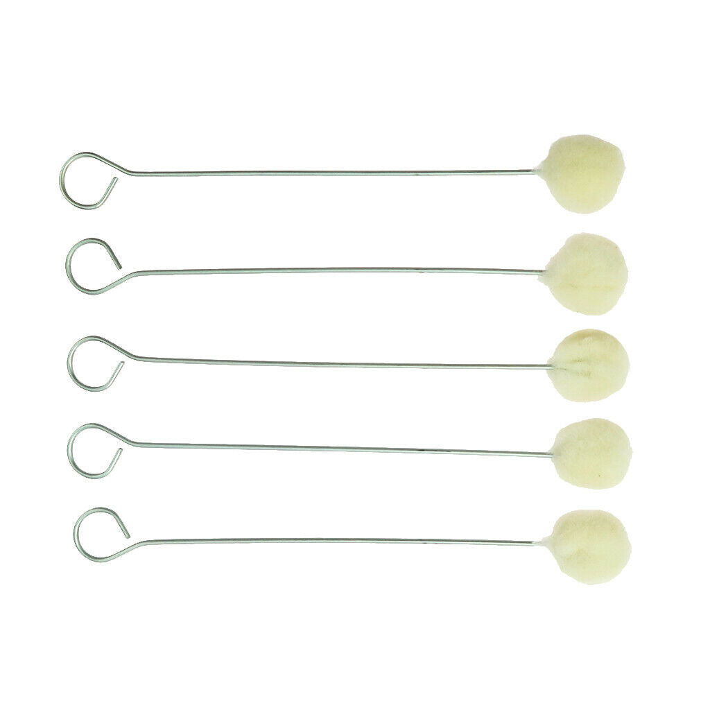 100 Pieces Wool Daubers Assisted Dyeing Ball Brush Leather Tool 15cm with Metal
