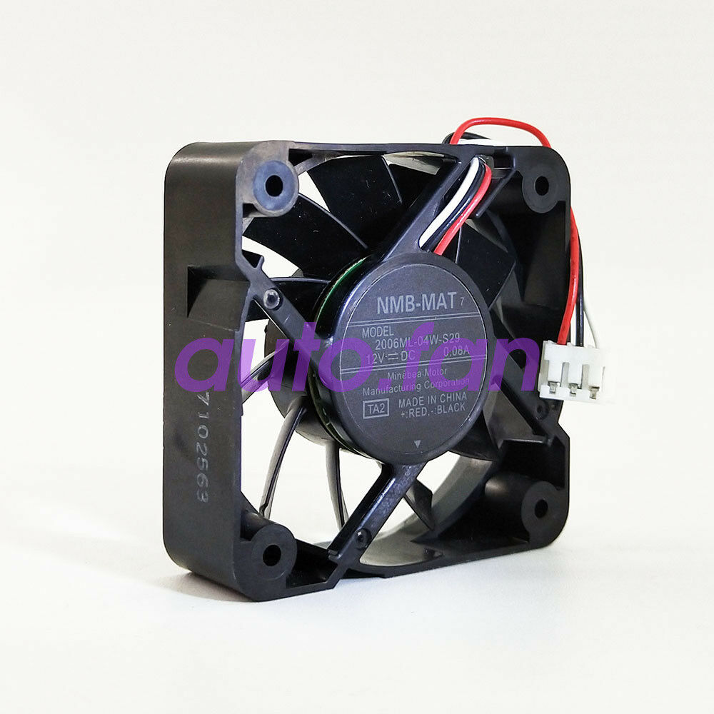 For NMB DC BRUSHLESS Fan 50x 50x 15mm 2006ML-04W-S29 5015 12V 0.08A 3-pin 1pcs