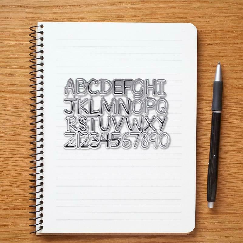 English Alphanumeric Number Carbon Steel Cutting Dies DIY Scrapbooking Photo