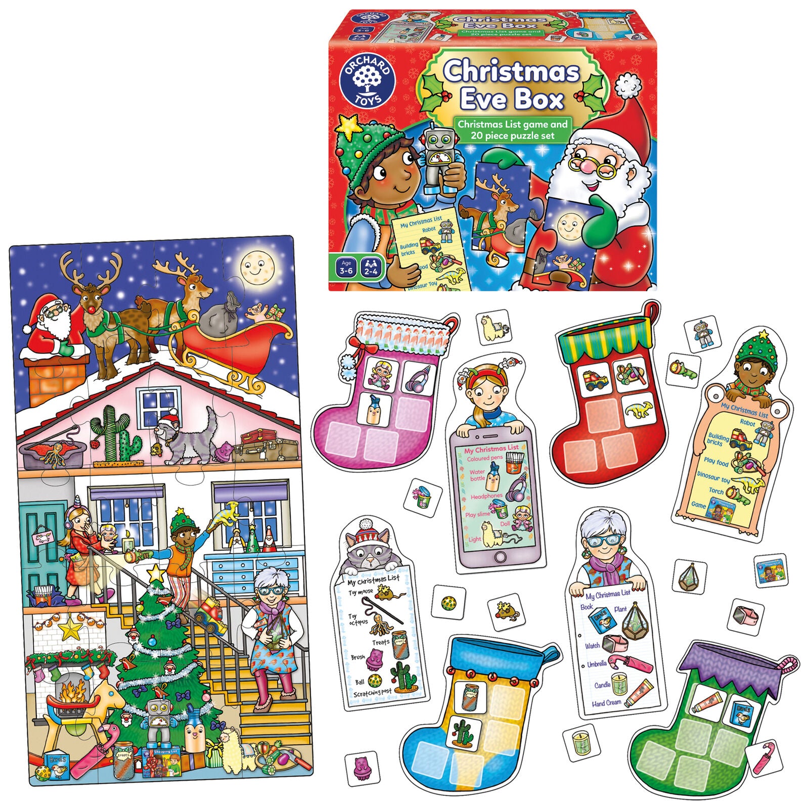 Orchard Toys 109 Christmas Eve Box Board Game Jigsaw Puzzle Children Family 3+