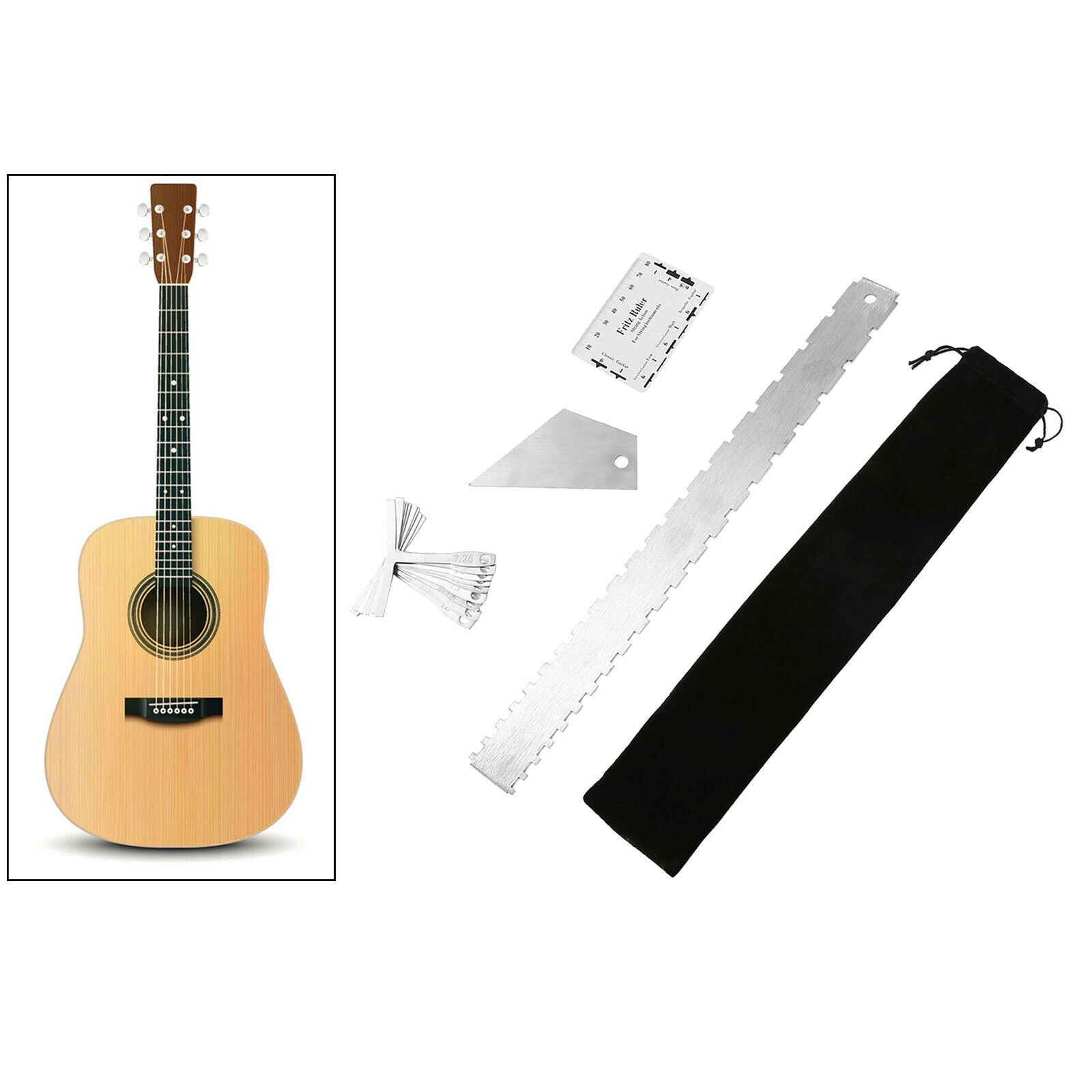 Guitar Luthier Tools Understring Radius Gauge for Guitar Bass Measuring Tool
