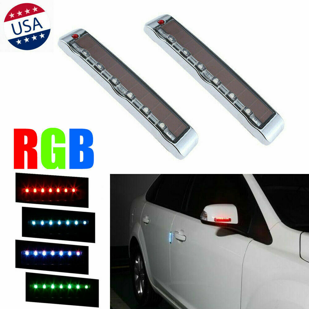 LED Crash Bar Decoration Light Car Door Anti-Static Solar Energy Protection