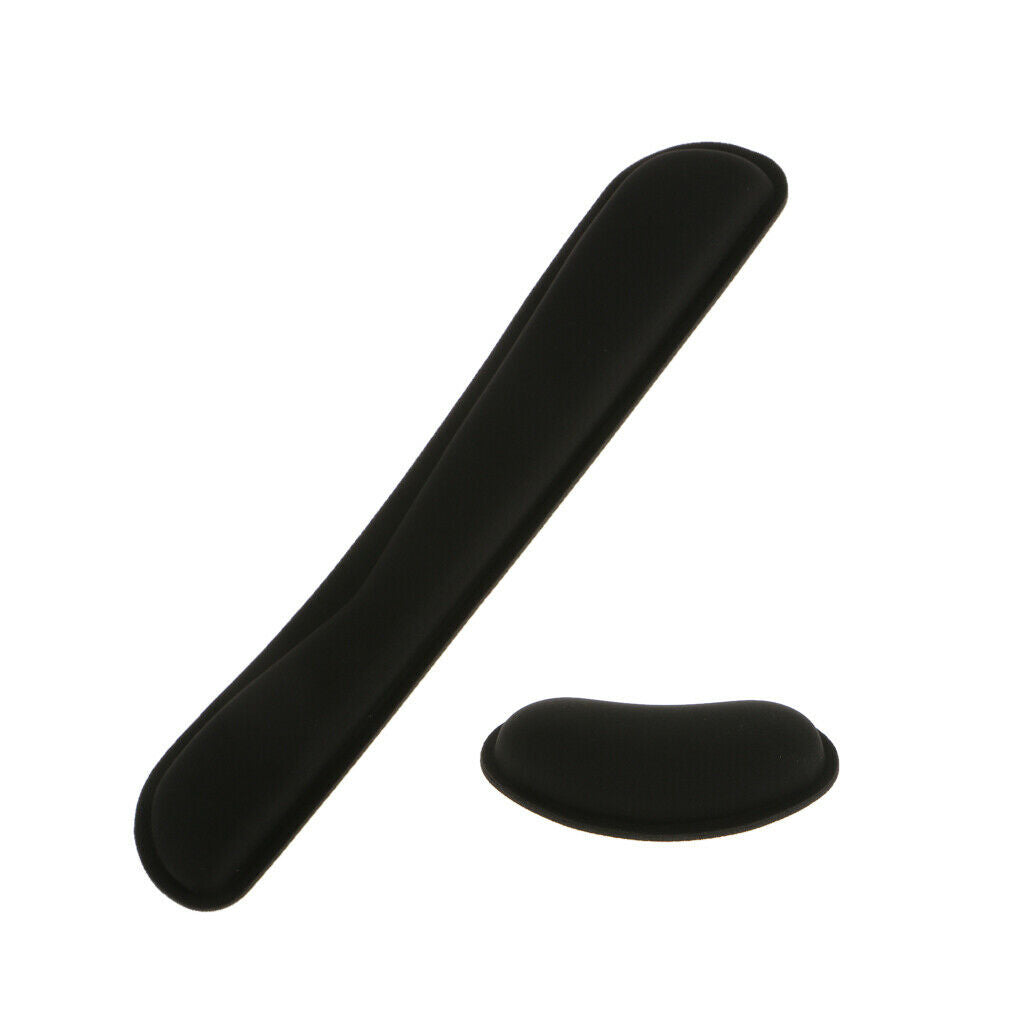 Keyboard Wrist Support & Mouse Mat Set Memory Foam for Home Office Laptop
