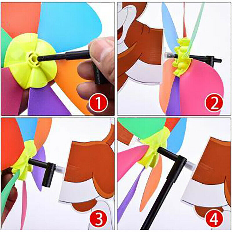 21inch Colorful Windmill Toys Pinwheel Self-assembly Windmill Children To.l8