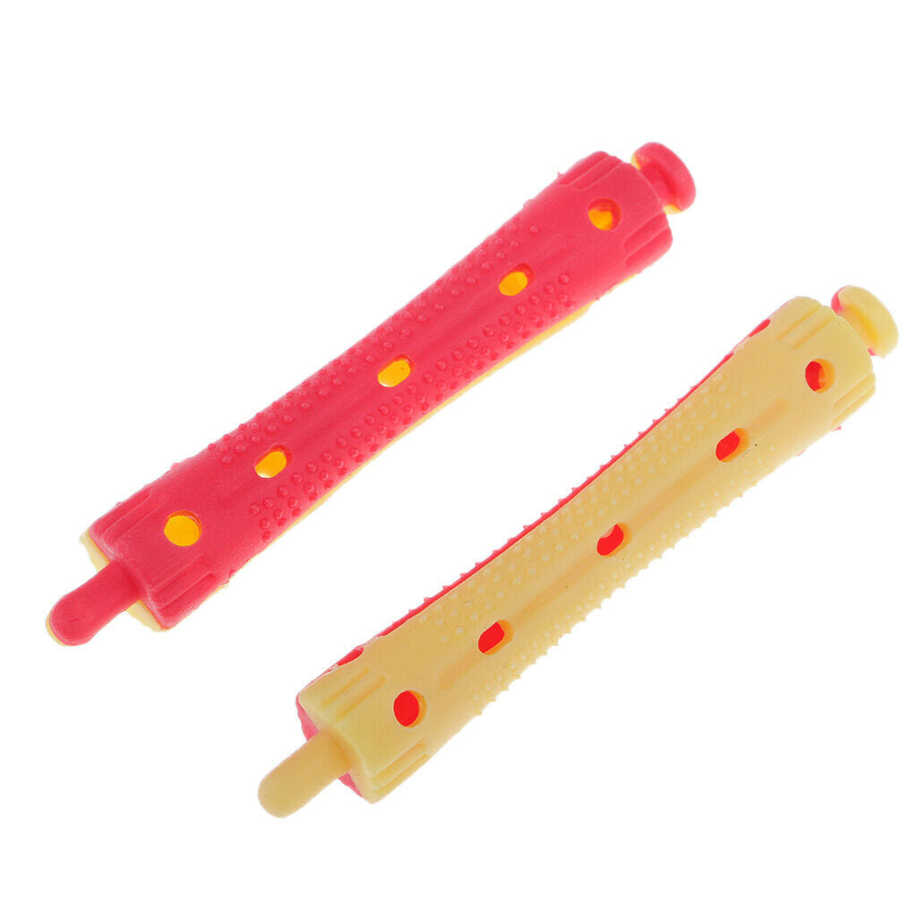72Pcs Non-Slip Plastic Perming Rods Waves Bang Pin Curls Perm Rollers for Barber