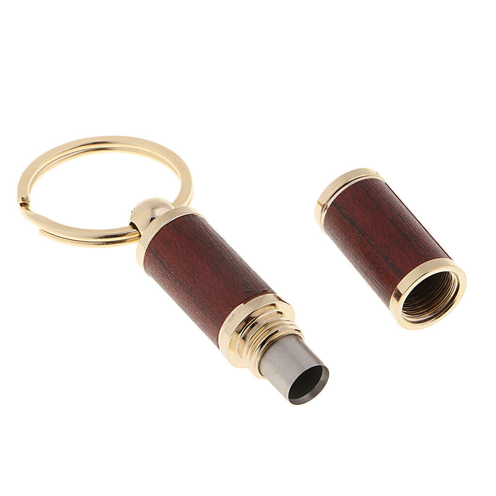 Cigar Punch Keychain Polished Twist Cut - Bullet Style Cigar Punch Keyring for