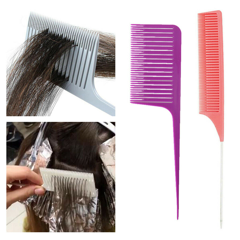 Fine-tooth&Wide-toothed Sectioning Weave Highlight Foiling Hair Combs Dyeing