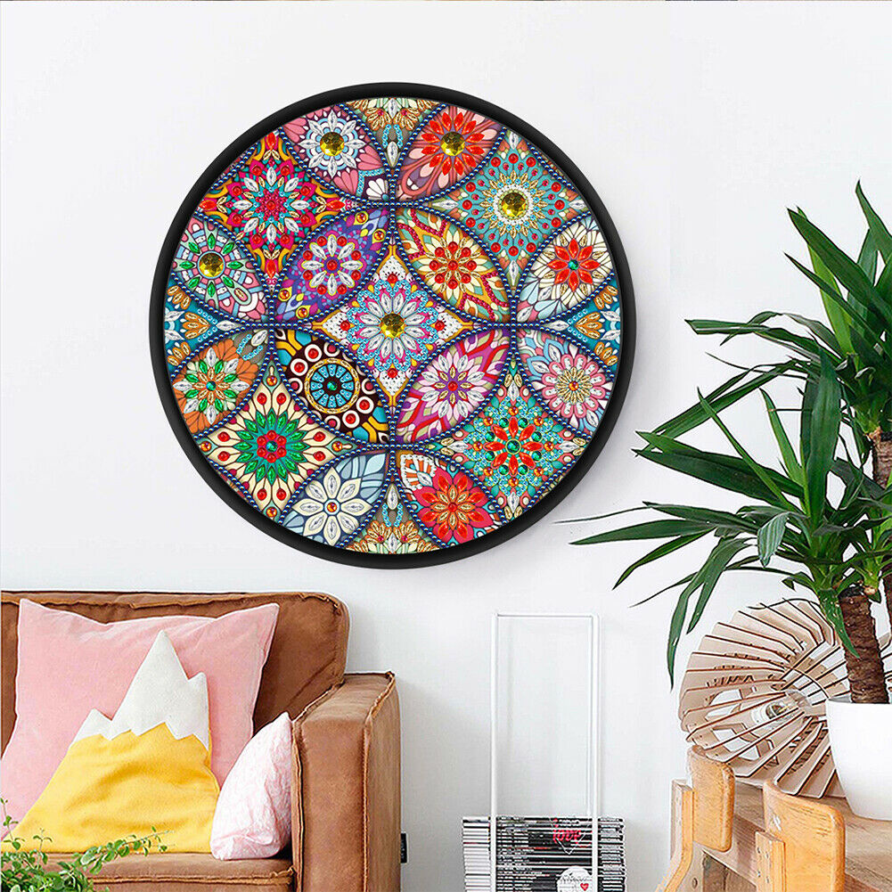 Mandala Pendant Coffee Tassel DIY Diamond Painting Special Shape Home Mural @
