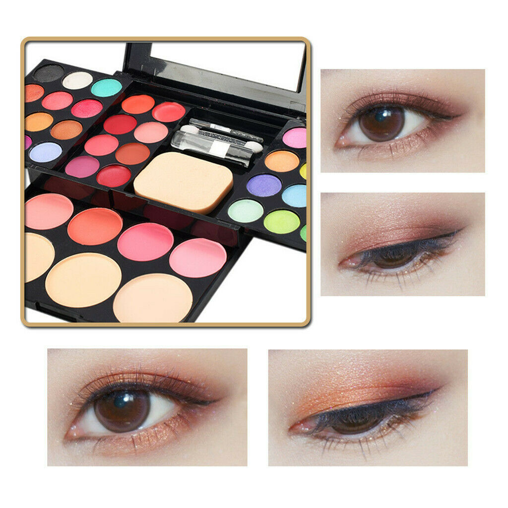 24x Eye Shadow Powder 8x Lip Gloss 4x Blusher 3x Concealer Makeup Brush Kit