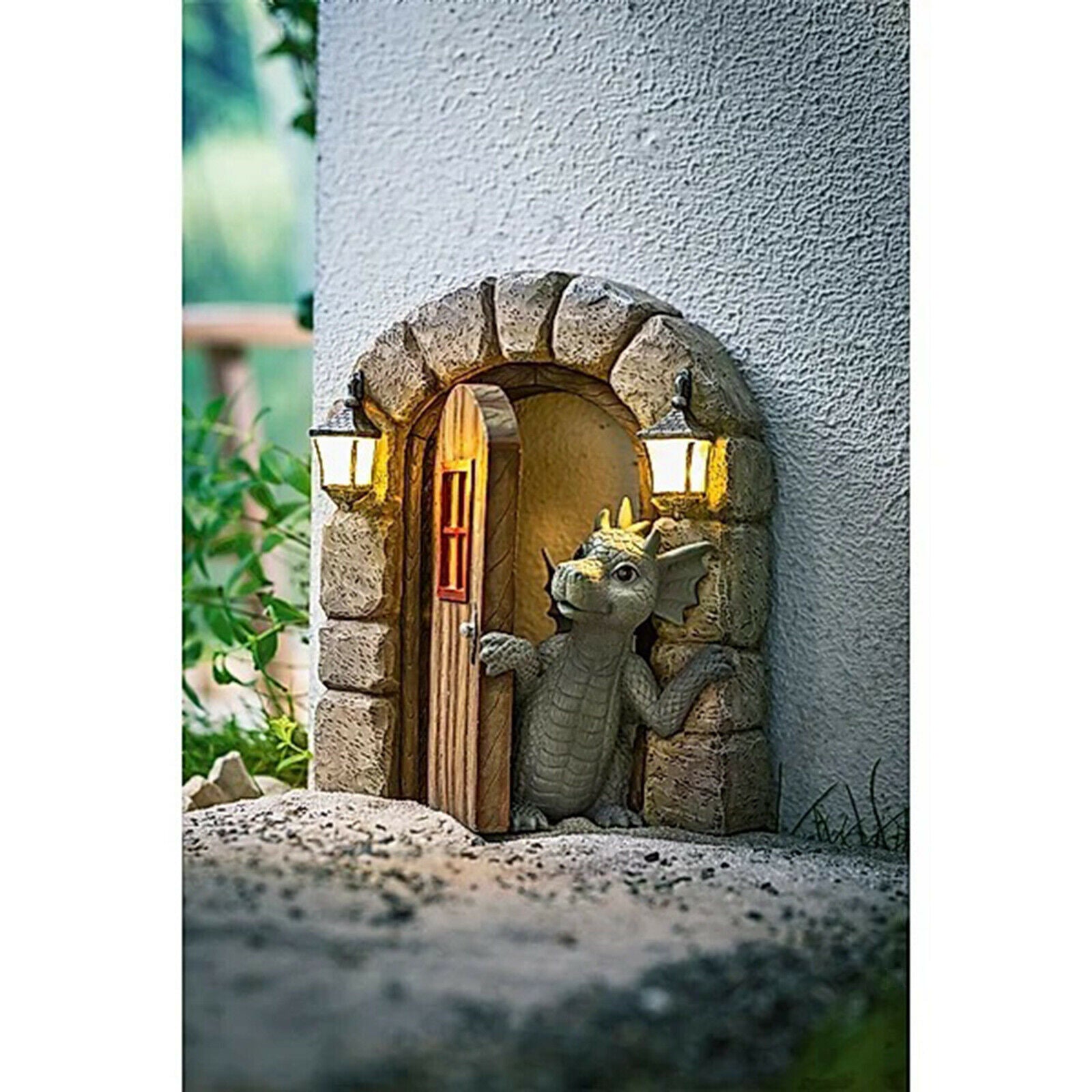 Dinosaur Out The Door Garden Decoration Whimsical Peeker Fence Backyards