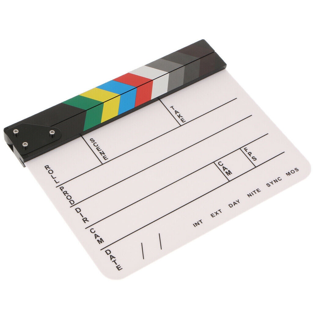 Acrylic Colorful 30*25cm Clapboard Role Play Prop Dry Erase Director's Film