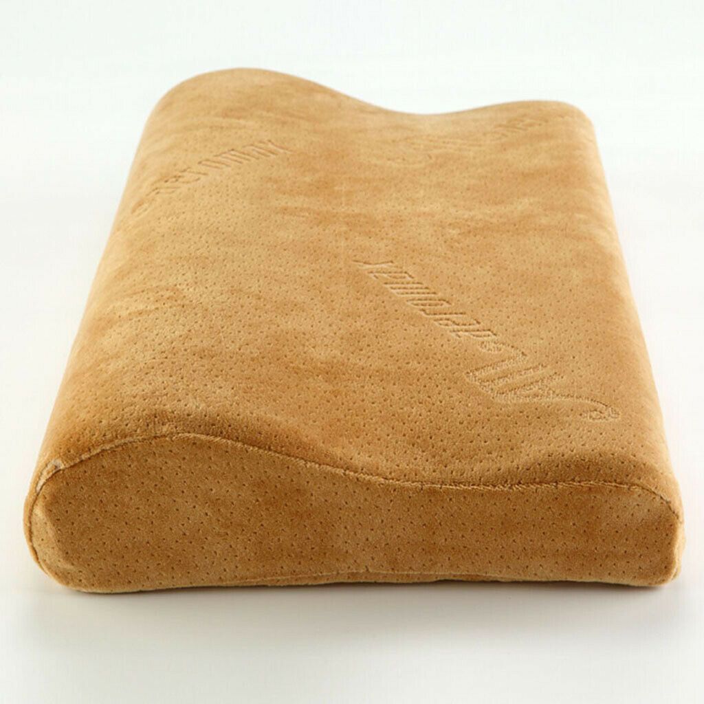 Memory Foam Sleeping Pillow Cushion for Teenager Neck Back Pain Brown