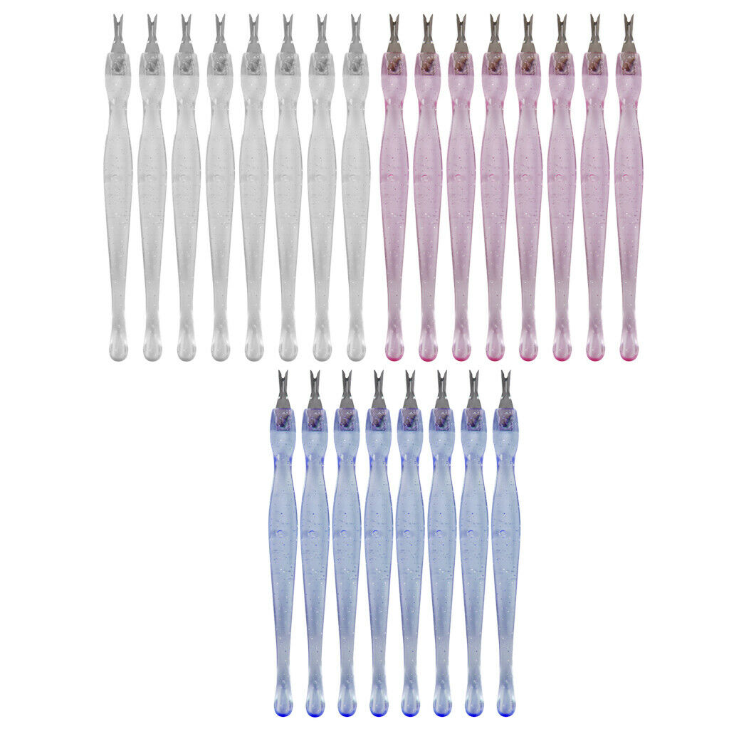 24x Disposable Manicure Cuticle Dead Skin Calluses Pusher Cleaner Tools