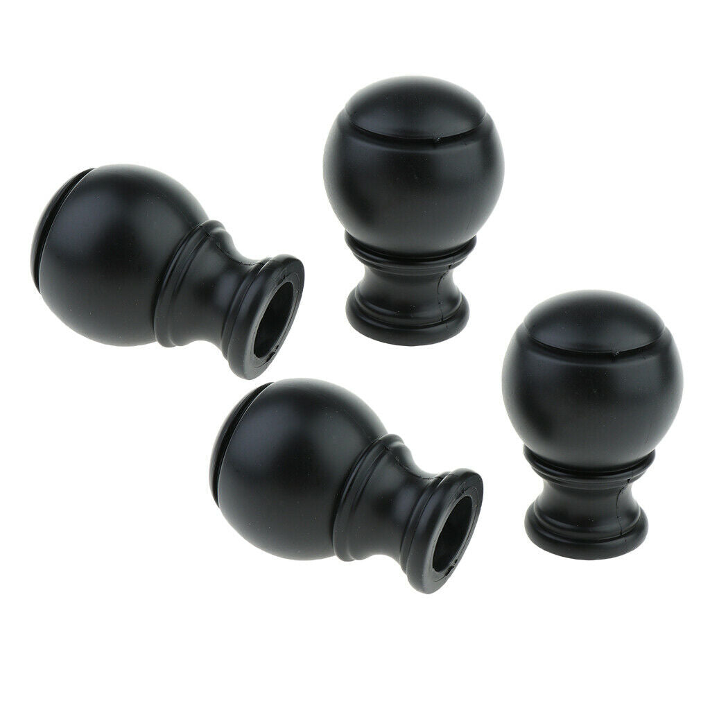 Set of 4 Drapery Curtain Panel Rod Pole End Caps Window Curtain Accessories