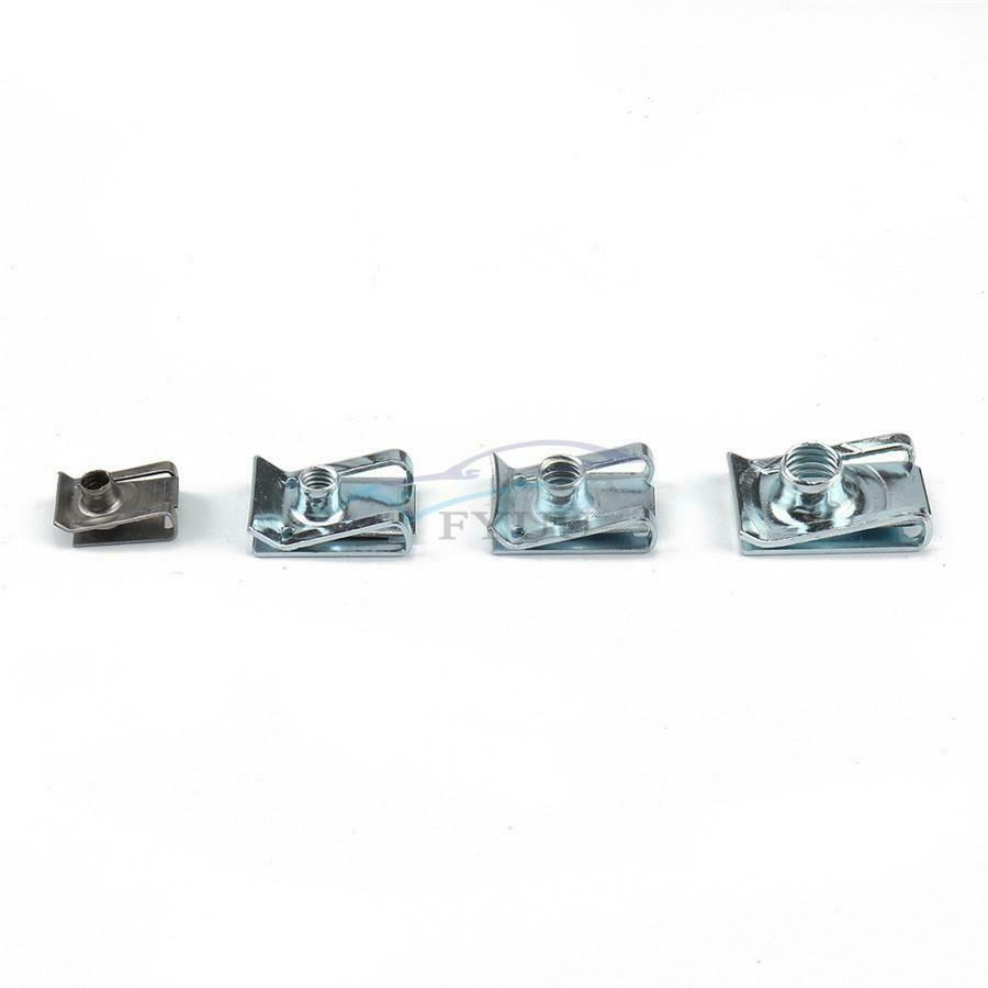 100Pcs Fairing Bodywork Panel Reed U Clips / U Nut Speed Fasteners M4 M5 M6 M8