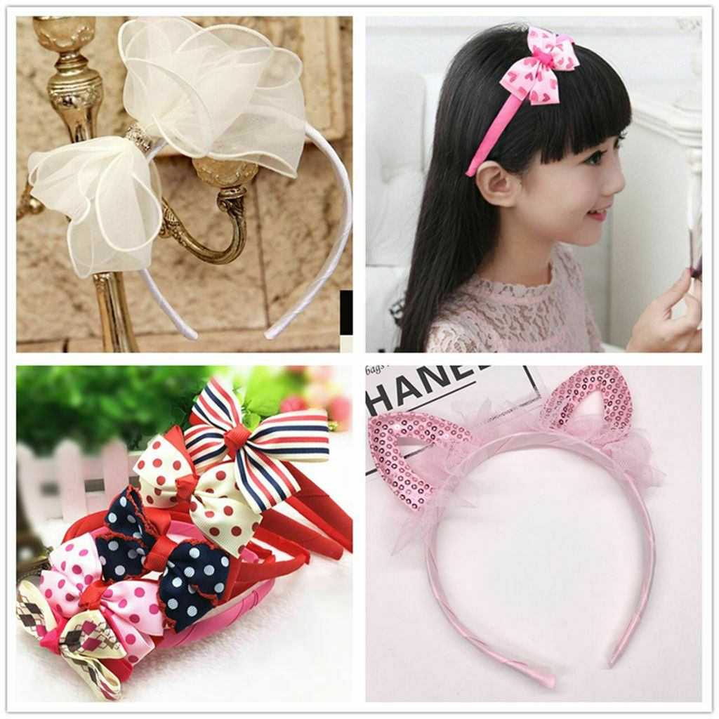 10pcs Blank Hair Band Hair Hoop Barrette DIY Women's Hair Accessories 15mm