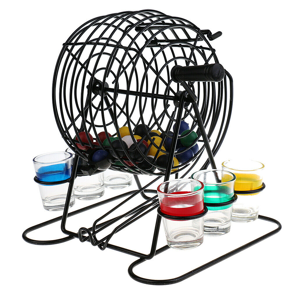 Bingo Machine Lottery Game, Mini Bingo Game Complete with Ball, Bar Mini Lottery