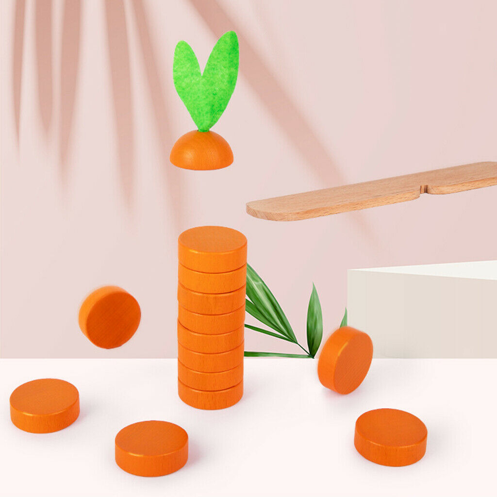 Wood Simulation Radish Fine Motor Skill Development Toys Gift for Toddlers