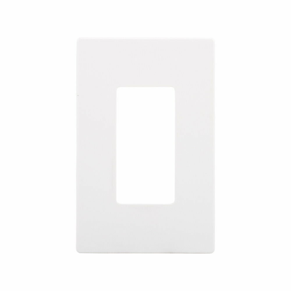 1pcs - EATON COOPER 9521WS Wallplate Aspire Mid-Sized Screwless, 1-Gang - White
