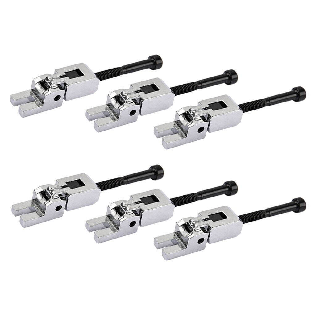 6 X High Quality Electric Bass Roller Saddles Bridge Double Locking Tailpiece