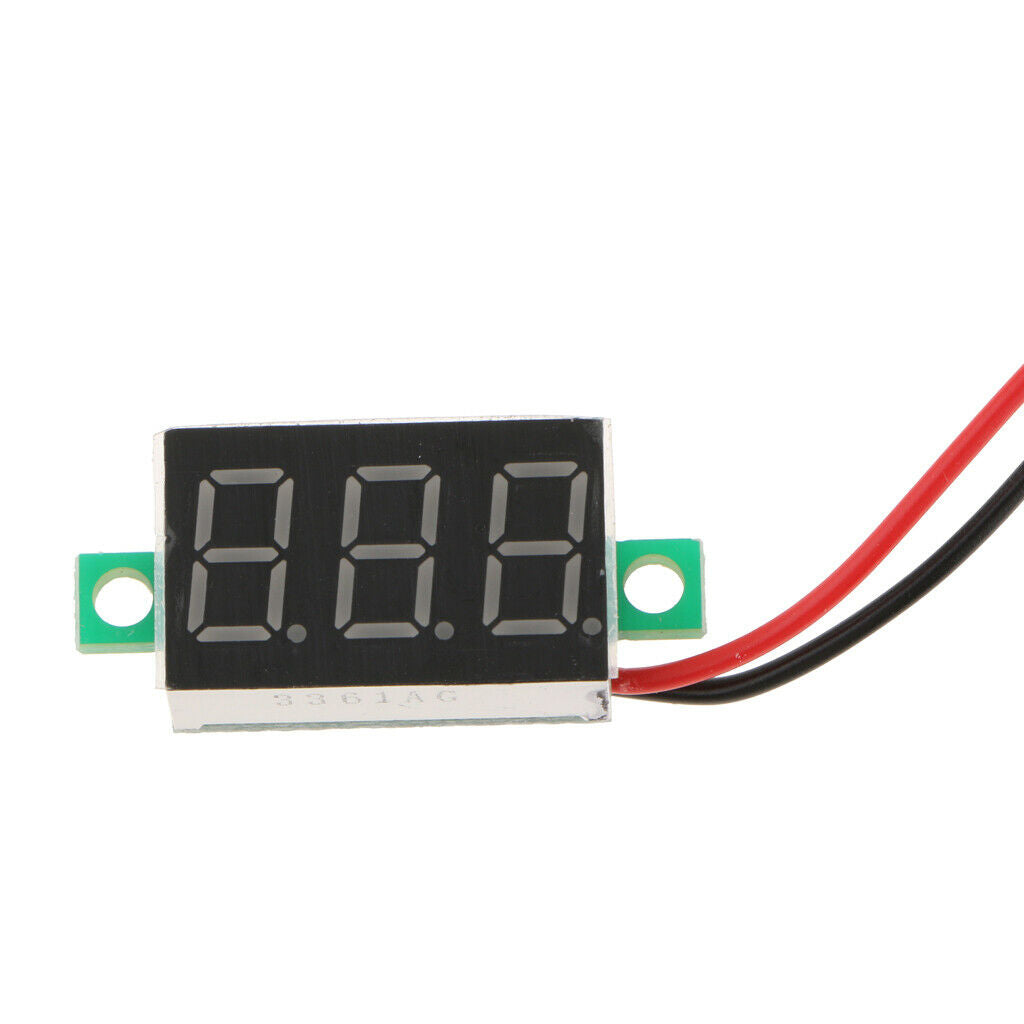 2 Wire 0.36'' DC 2.7V~32V Digital Voltmeter Gauge Tester Green LED Display Panel