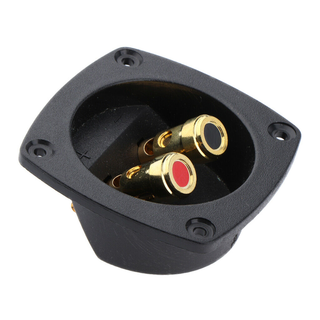 DIY Home Car Stereo Screw Terminal Cup Connectors Subwoofer Plugs 2-Way #2