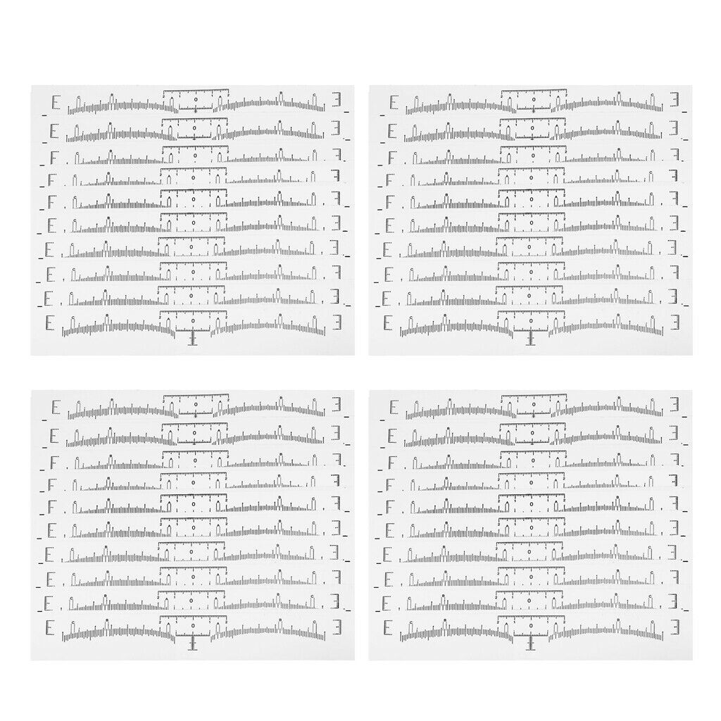 Eyebrow Rulers, 100pcs Disposable Eyebrow Ruler Stickers, Eyebrow Stencil