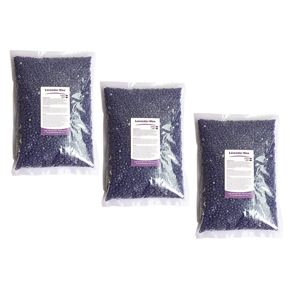 Pack of 3 Large Hard Wax Beans Hair Removal Depilatory for Face Bikini