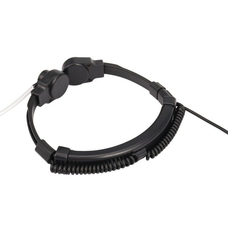 3.5mm Adjustable Throat Mic Earphone Microphone Covert Acoustic Tube Earpiece H6