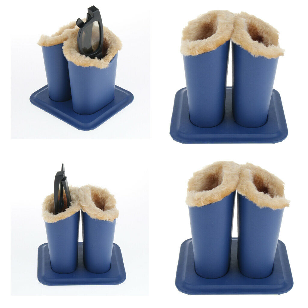 2X Plush Lined Glasses Desk Holder Eyeglasses Sunglasses Spectacles Stands