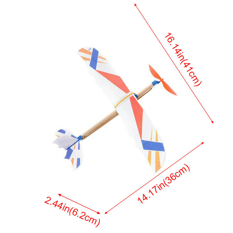 Rubber Band Elastic Powered Aircraft Glider Flying Plane Airplane DIY Kid.l8