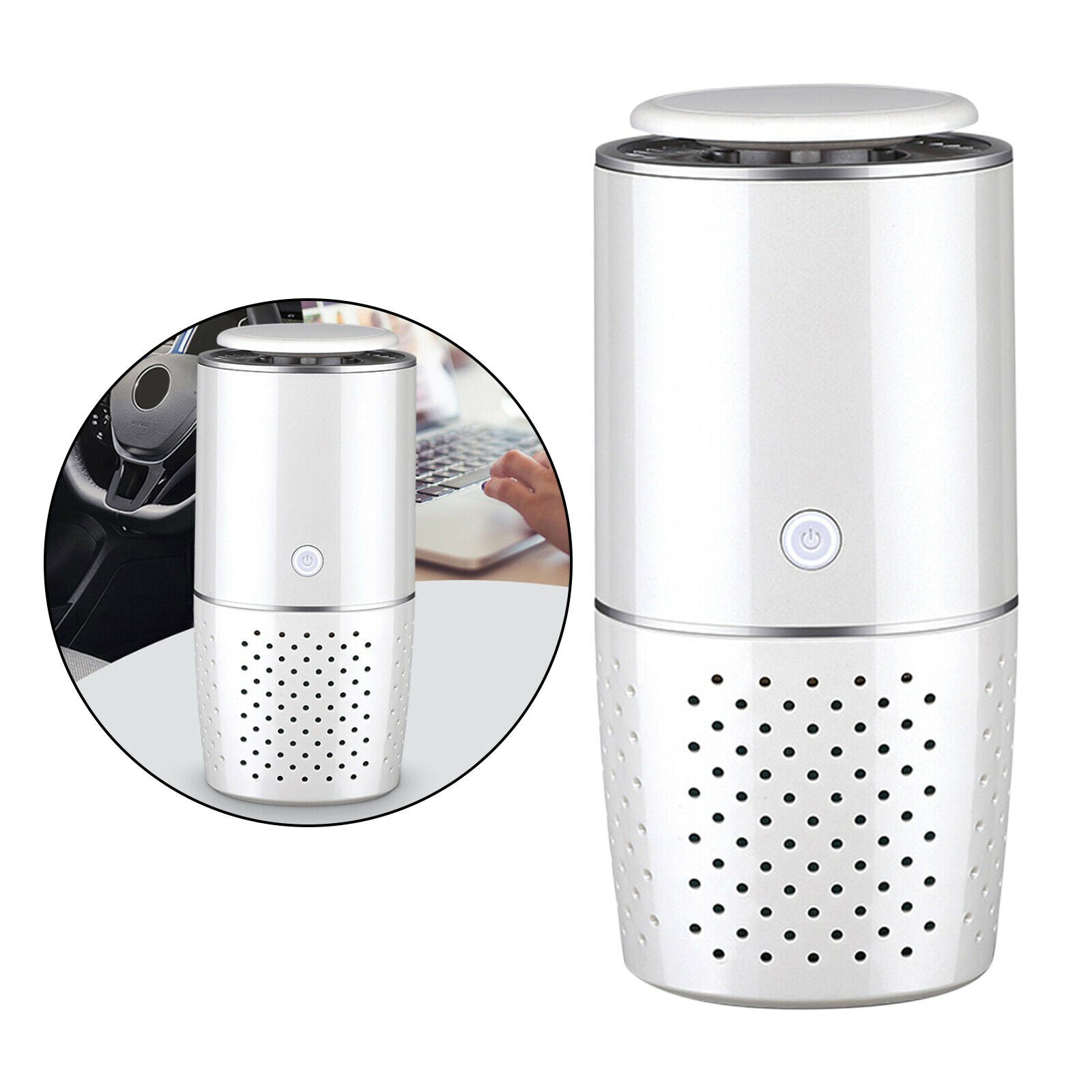 USB Car Air Purifier HEPA Ionizer Portable Mini Room Air Cleaner Freshener