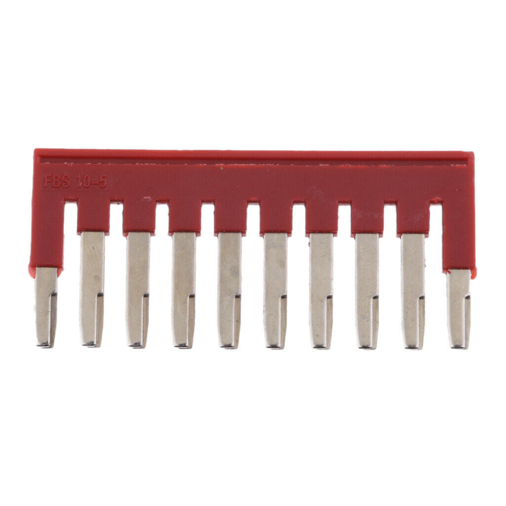 10 X Press-Fit Ground Jumpers,DIN Rail Mounted