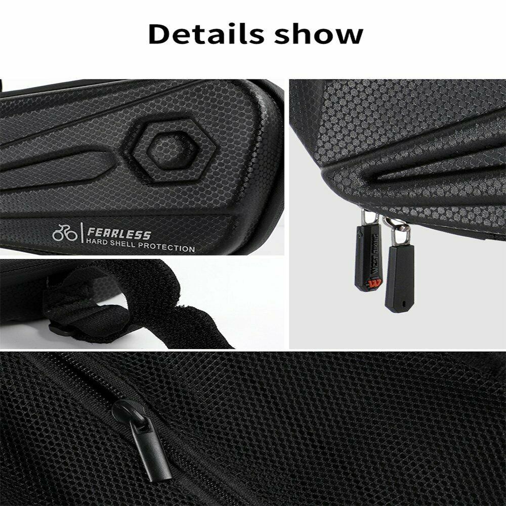Waterproof Bike Top Tube Bag EVA Hard Shell Frame Bag for Cycling Handlebar Box