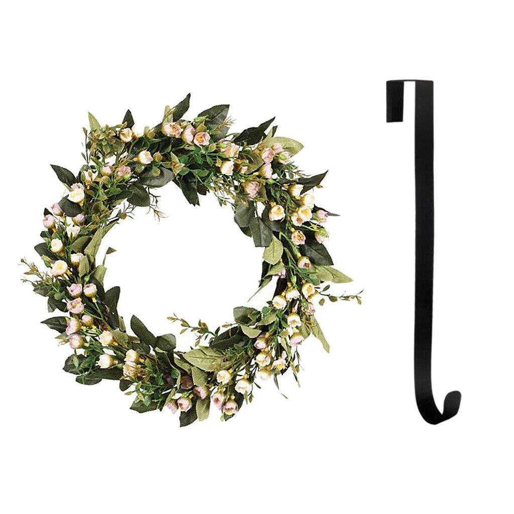 Wreath Greenery Front Door Large Garland with Hanger Hooks New Year Decor