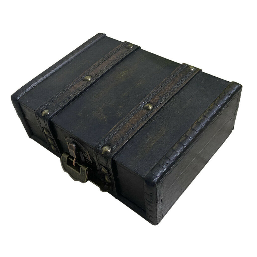 Treasure Chest Metal Lock Storage Case Organizer
